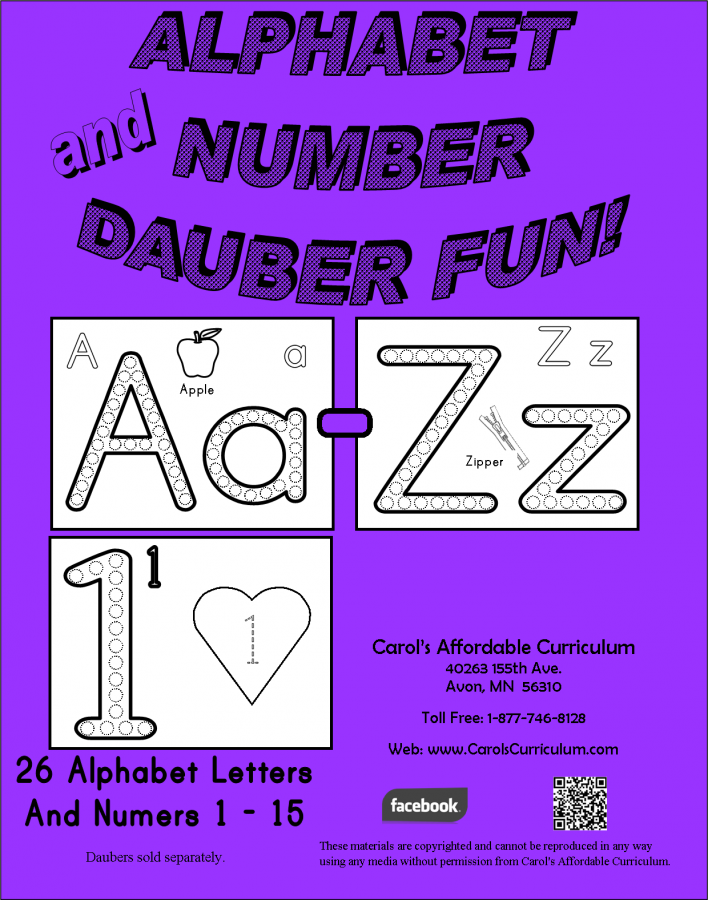 Alphabet and Number Dauber Fun